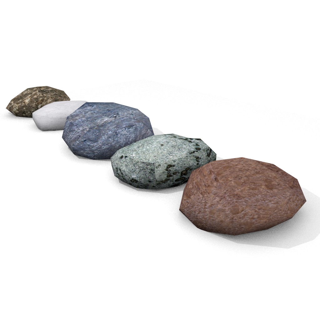 Low Poly Rock Set (5 different rocks) preview image 2